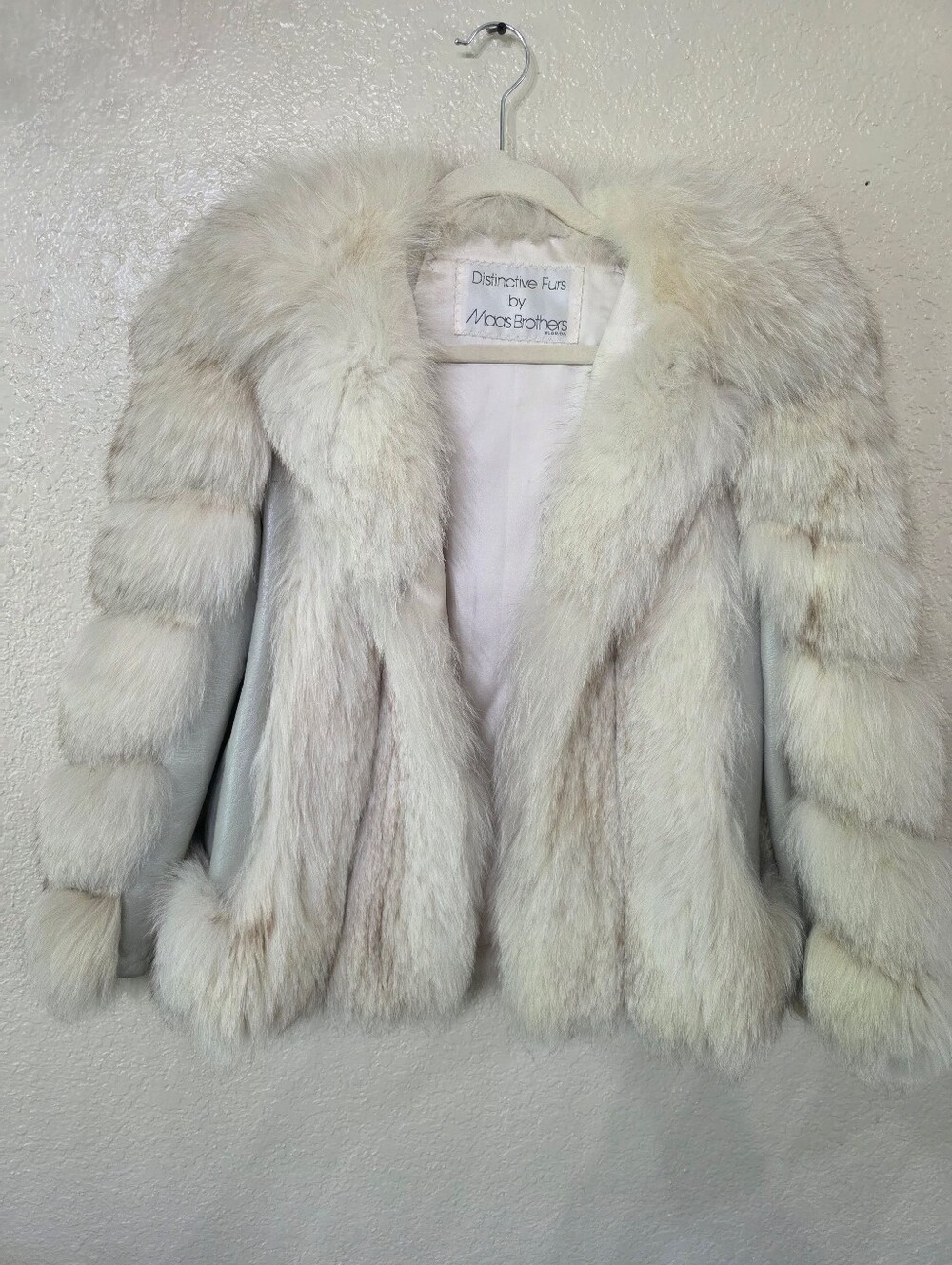 Vintage White Mink Fox Fur Jacket